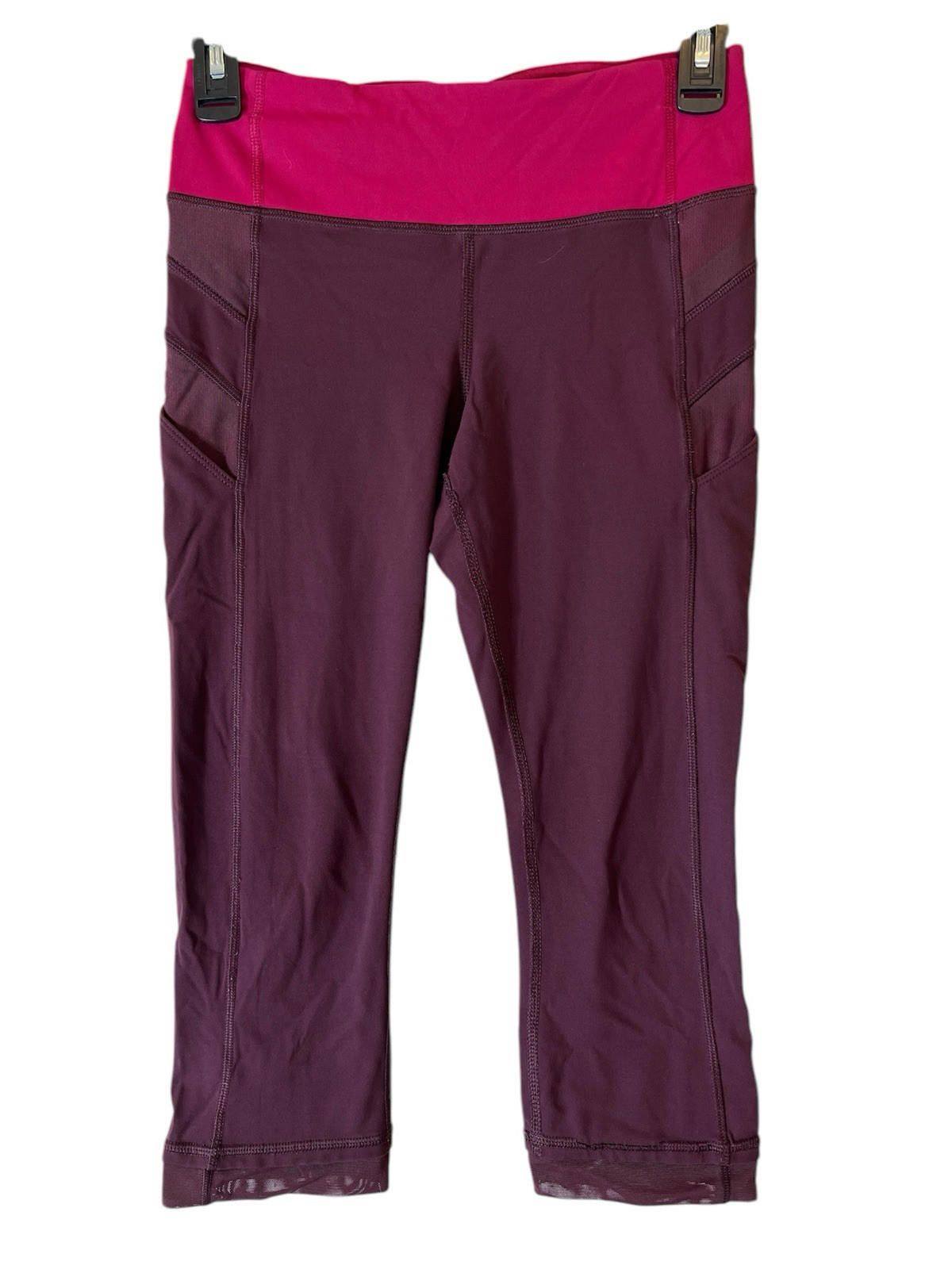 Designer Lululemon Womens Size 4 Crop Leggings Bumble Berry Size 27" / US 4 / IT 40 - 2 Thumbnail