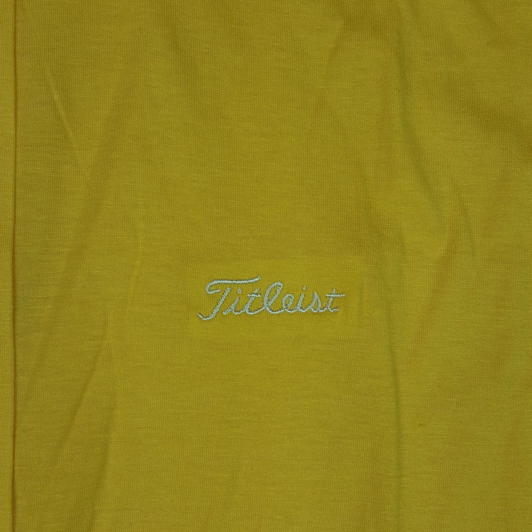 Titleist Titleist Golf Polo Shirt Short Sleeve Yellow Mens L Pullover Collar Polo Shirt Size 42R - 5 Thumbnail
