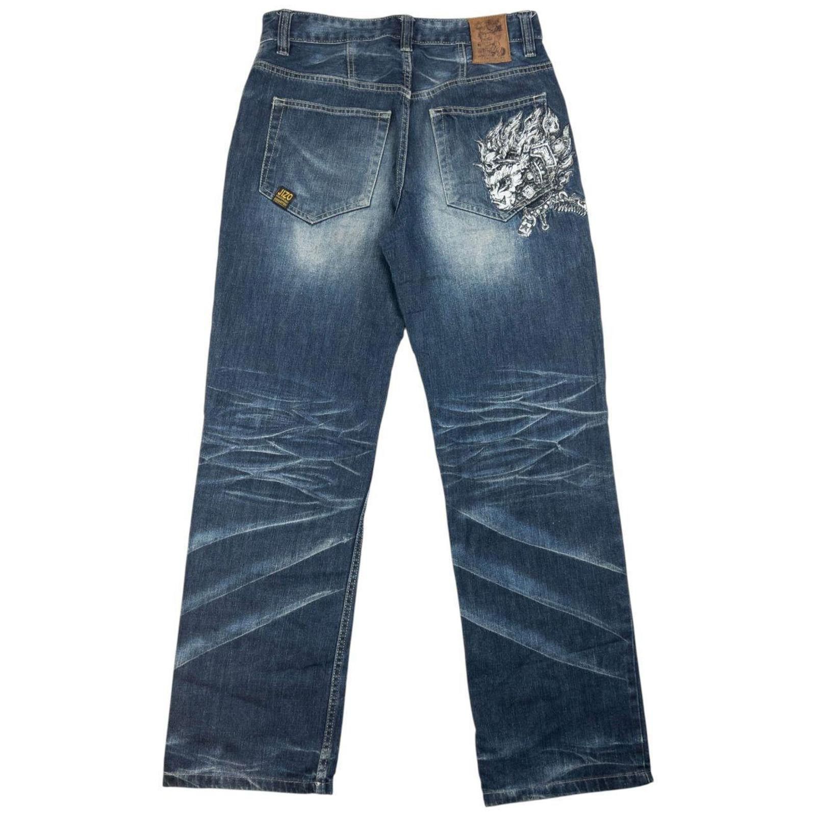 Vintage Jizo Bosatsu Embroidered Troll Denim Jeans Size W31