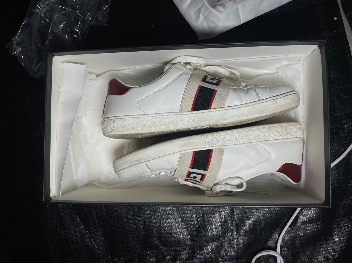 Gucci Gucci Stripe Leather Sneaker Size US 9 / EU 42 - 8 Thumbnail