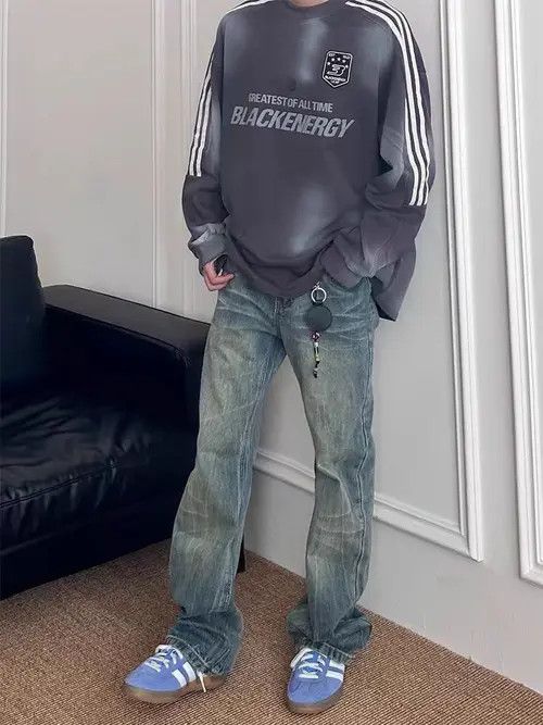 Japanese Brand Vintage street washed and aged casual micro flare jeans Size US 34 / EU 50 - 5 Thumbnail