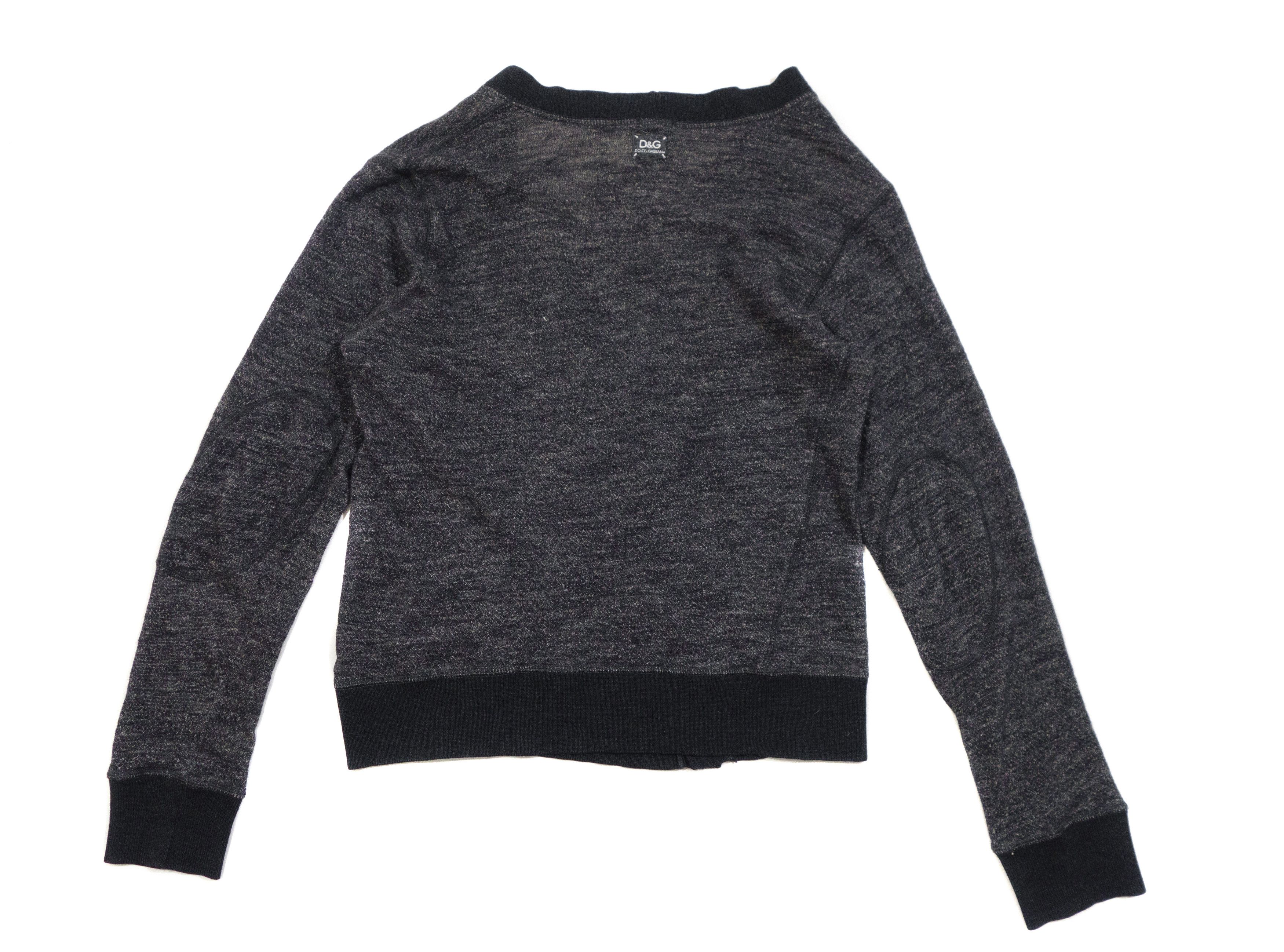 Dolce & Gabbana Asymmetric Button-Up Wool Blend Cardigan Size US L / EU 52-54 / 3 - 3 Thumbnail
