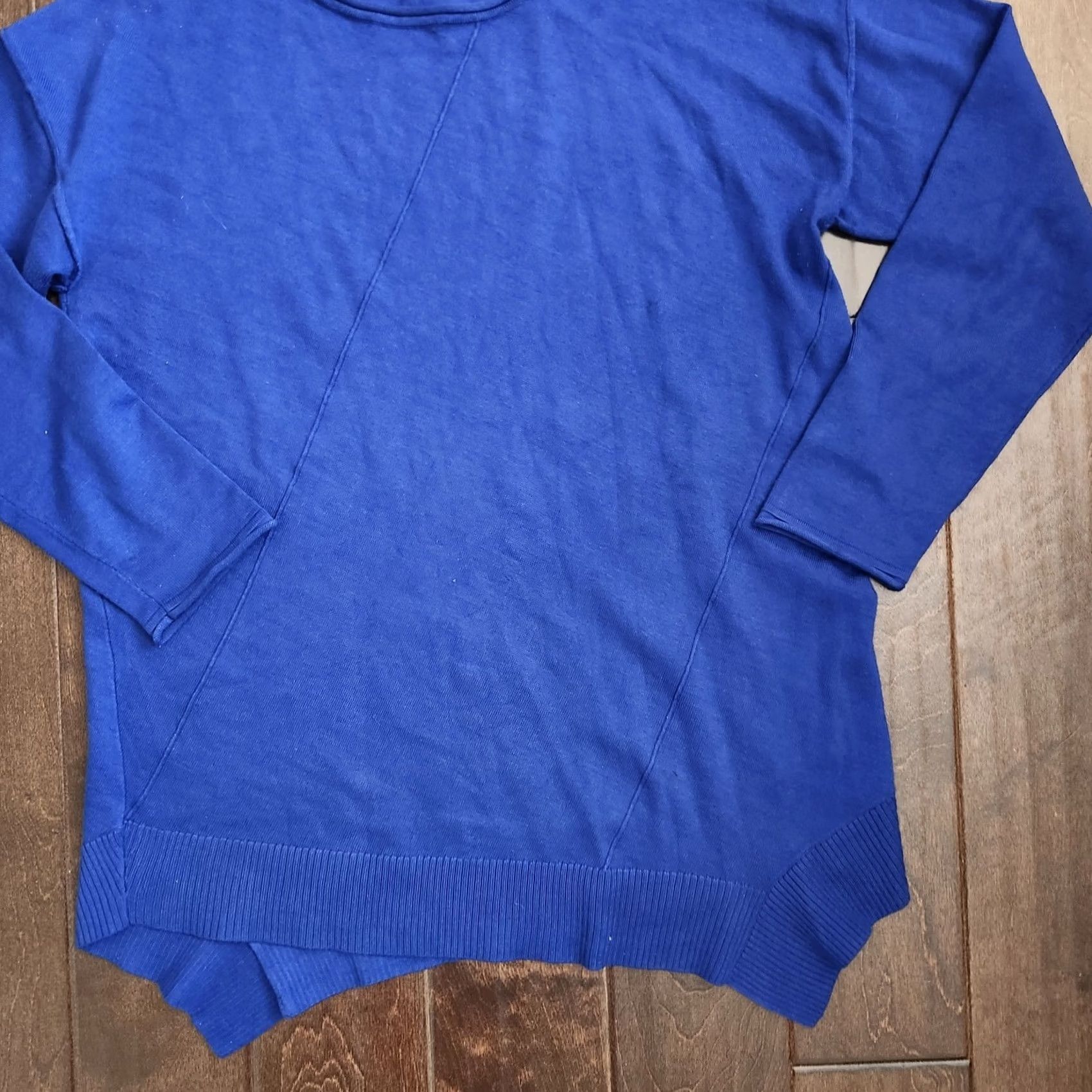 Vintage 89th + Madison Blue Knit Long Sleeve Pullover Sweatshirt Women's Large Crew Neck Bohemian Outdoor Casual Travel Sweater Size L / US 10 / IT 46 - 6 Thumbnail