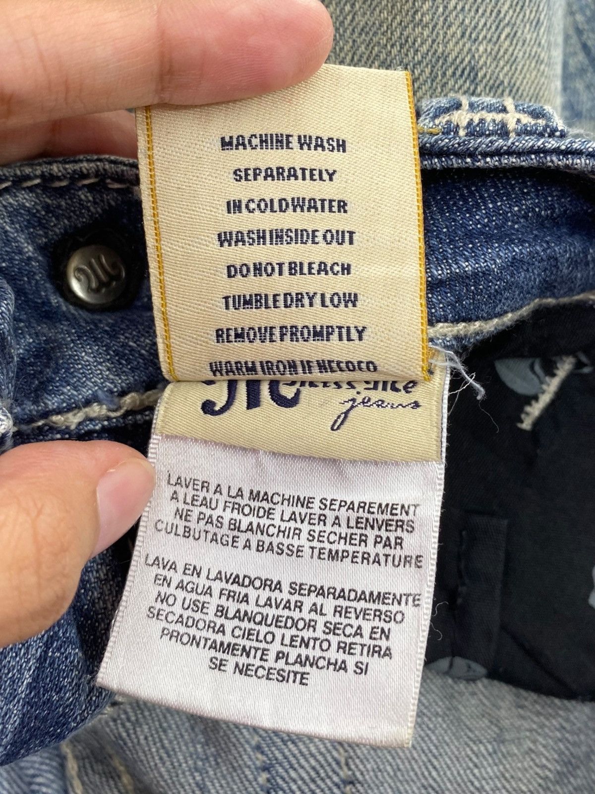 Other Japanese Brand Faded Blue Wash Style Flare Jeans Size US 26 / EU 42 - 11 Thumbnail