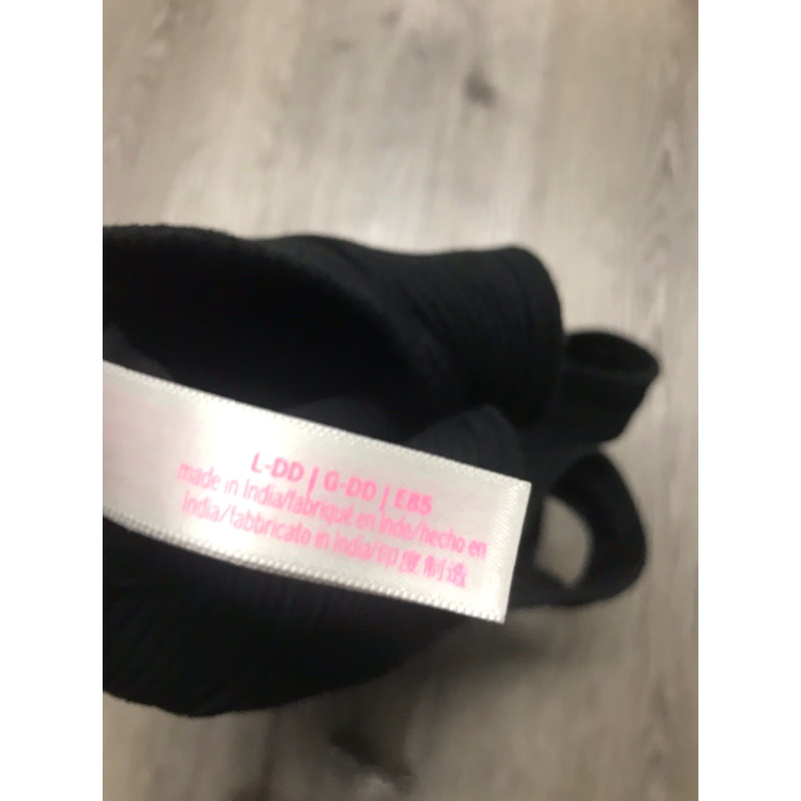 Victoria's Secret Victoria's Secret Pink Black Bralette Ribbed Large DD Underwired Adjustable Strap Womens L Black Bralette DD L Women Size ONE SIZE - 5 Thumbnail
