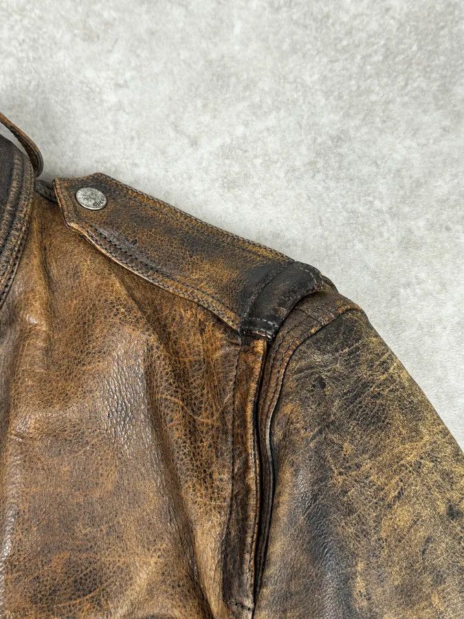 Gucci SS2011 Gucci Brown Eroded Leather Premium Jacket by Frida Giannini Size US M / EU 48-50 / 2 - 9 Thumbnail