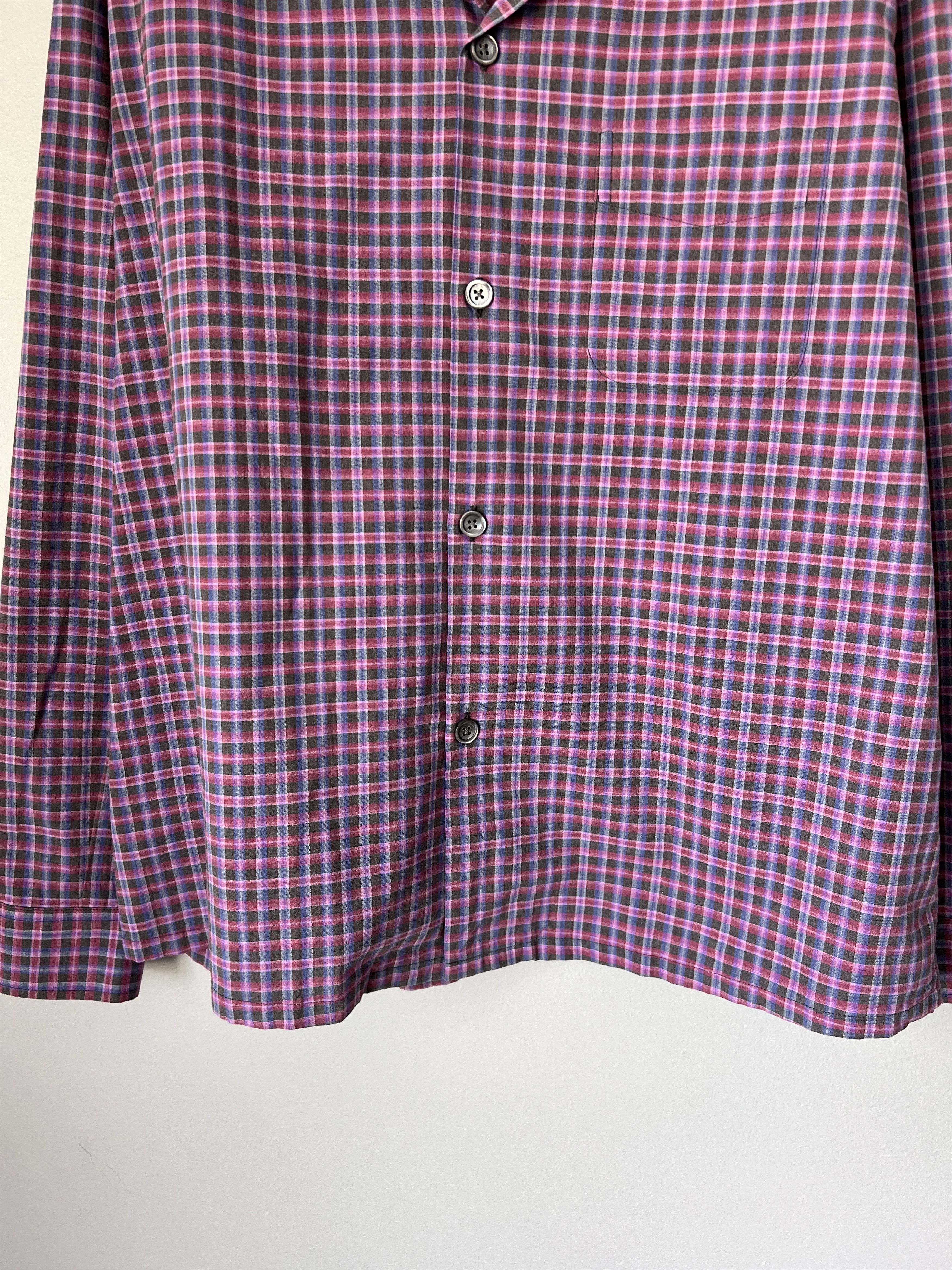 Our Legacy Our Legacy Heusen Shirt in Venice Check Seersucker Red Size US M / EU 48-50 / 2 - 3 Thumbnail