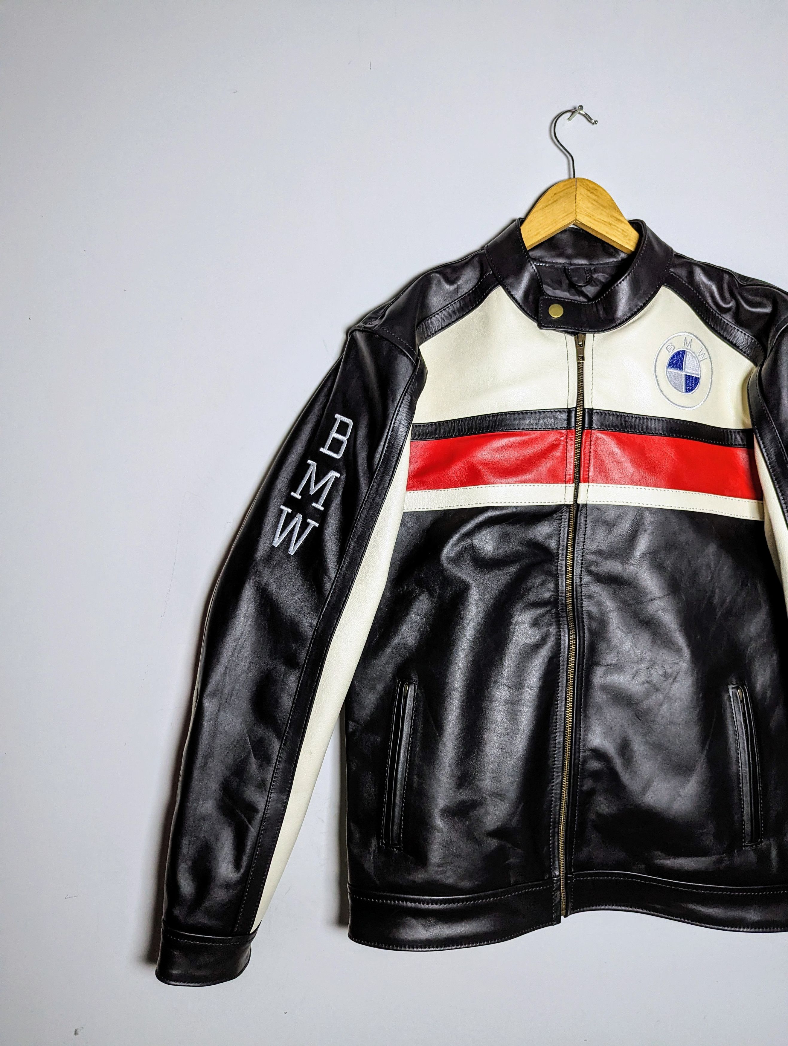 🔥 BMW 🔥 FORMULA 1 RACING LEATHER JACKET RARE STREETWEAR