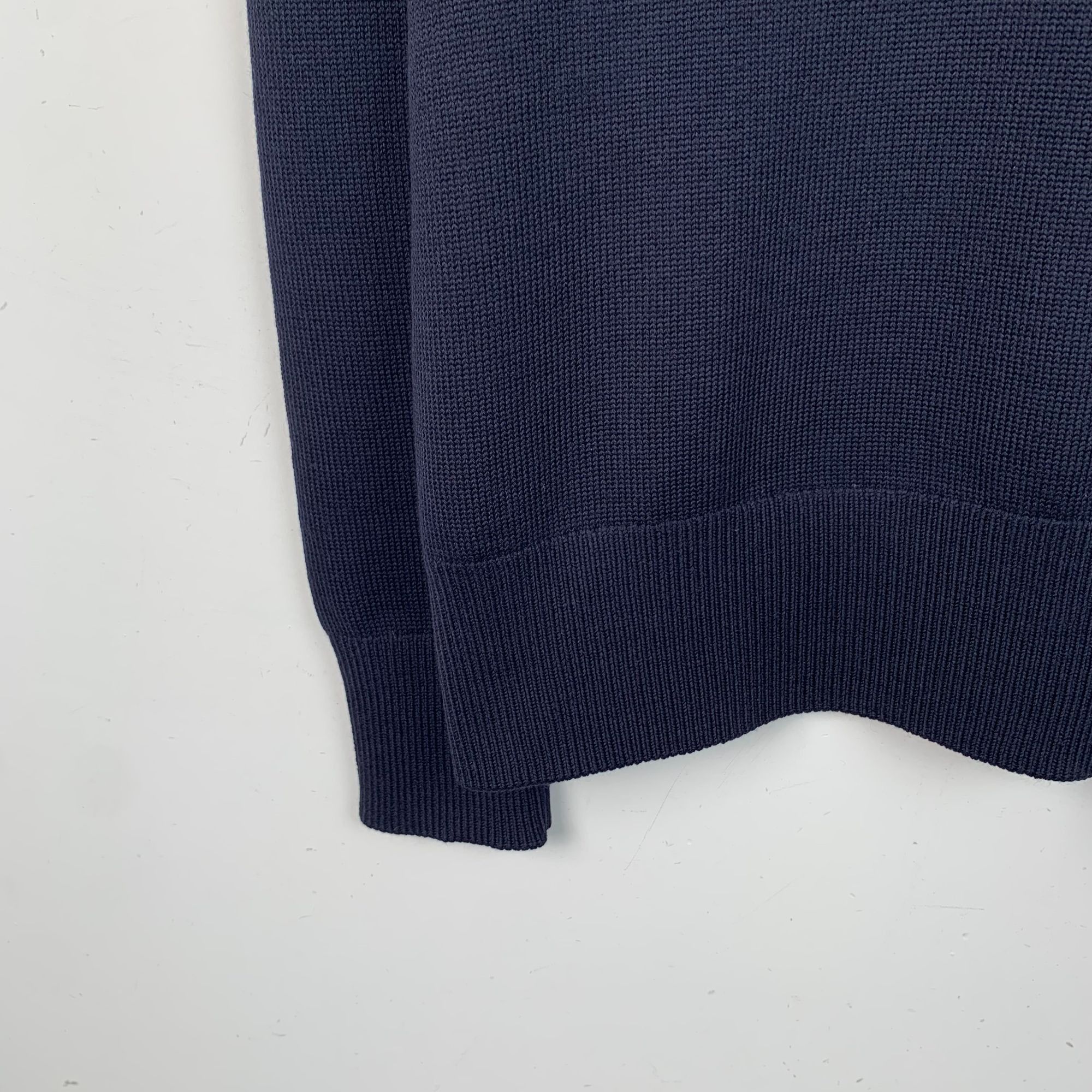Moncler Moncler Maglione Tricot Colorblock Logo Embroidered Wool Cre Size US M / EU 48-50 / 2 - 8 Thumbnail