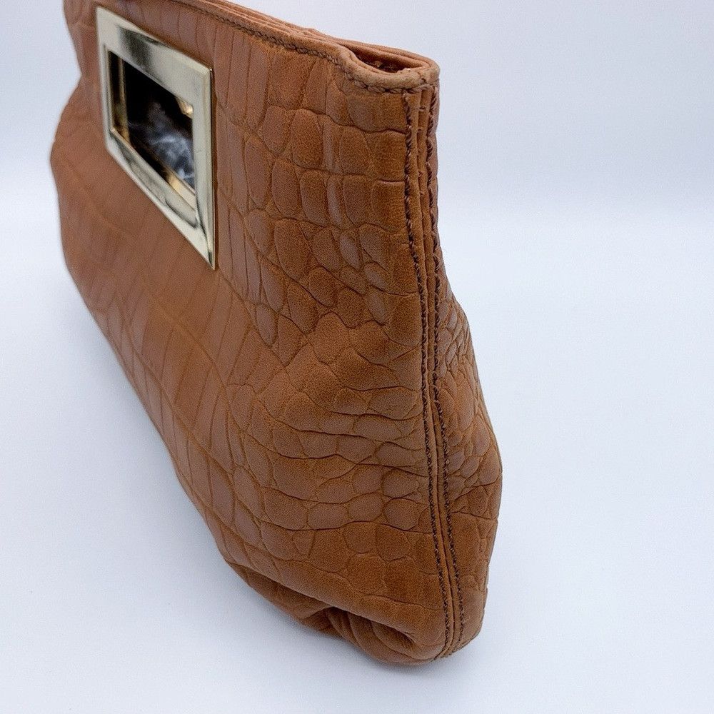 Michael Kors Michael Kors Tan Crocodile-Patterned Wristlet Size ONE SIZE - 9 Thumbnail