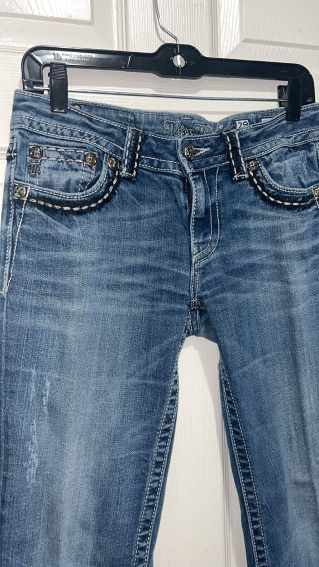 Miss Me Women's Miss Me Boot Cut Jeans w cross embelish Size 29 Size 29" - 1 Thumbnail