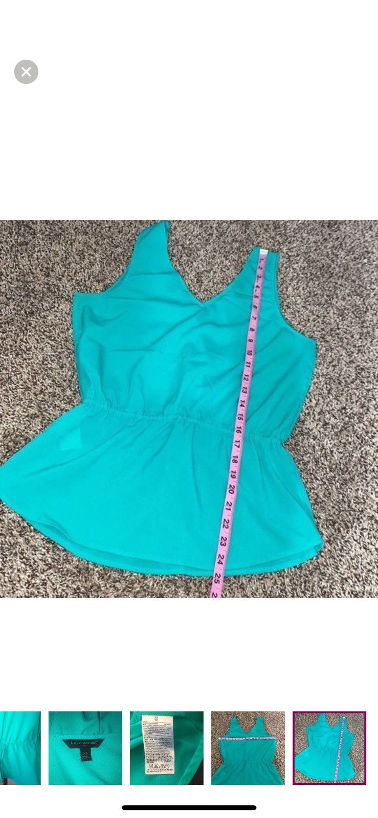 Banana Republic Banana republic XS green peplum blouse Size XS / US 0-2 / IT 36-38 - 5 Thumbnail