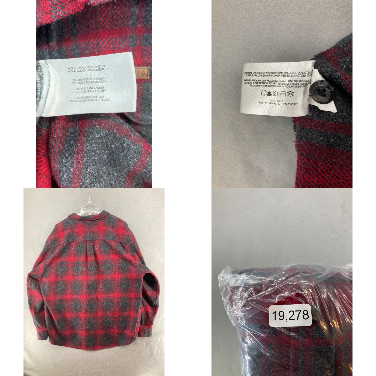 Orvis VINTAGE Orvis Mens Flannel Shirt 2XL Red Grey Buffalo Plaid Heavyweight Shirt Mens 2XL Red Plaid Outdoors Hunting Casual Button-Up Cotton Polyester"} Size US XXL / EU 58 / 5 - 8 Thumbnail