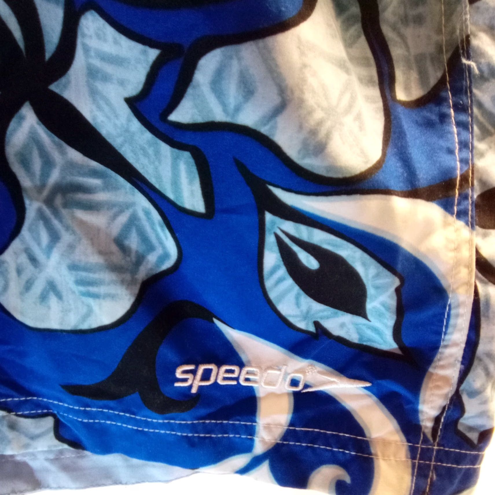 Speedo Speedo Swim Shorts Trunks / Big & Tall Waist 40-42 Floral Blue Pockets Drawstring Lined Beach Surfing Size US 40 / EU 56 - 3 Thumbnail