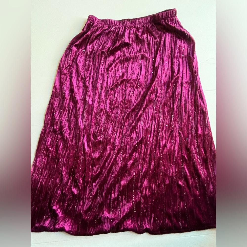 Designer Y2K Daniel Laurent sequins pink Skirt Size 36" / US 14 / IT 50 - 1 Thumbnail