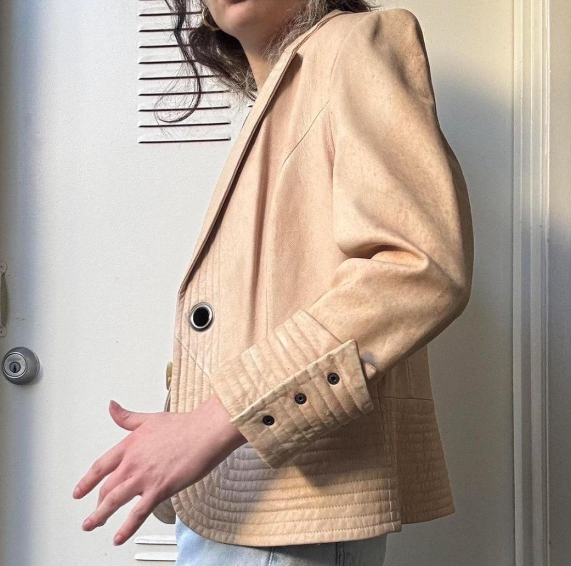 Vintage Y2K SOUTHWESTERN LEATHER BLAZER Size L / US 10 / IT 46 - 2 Thumbnail