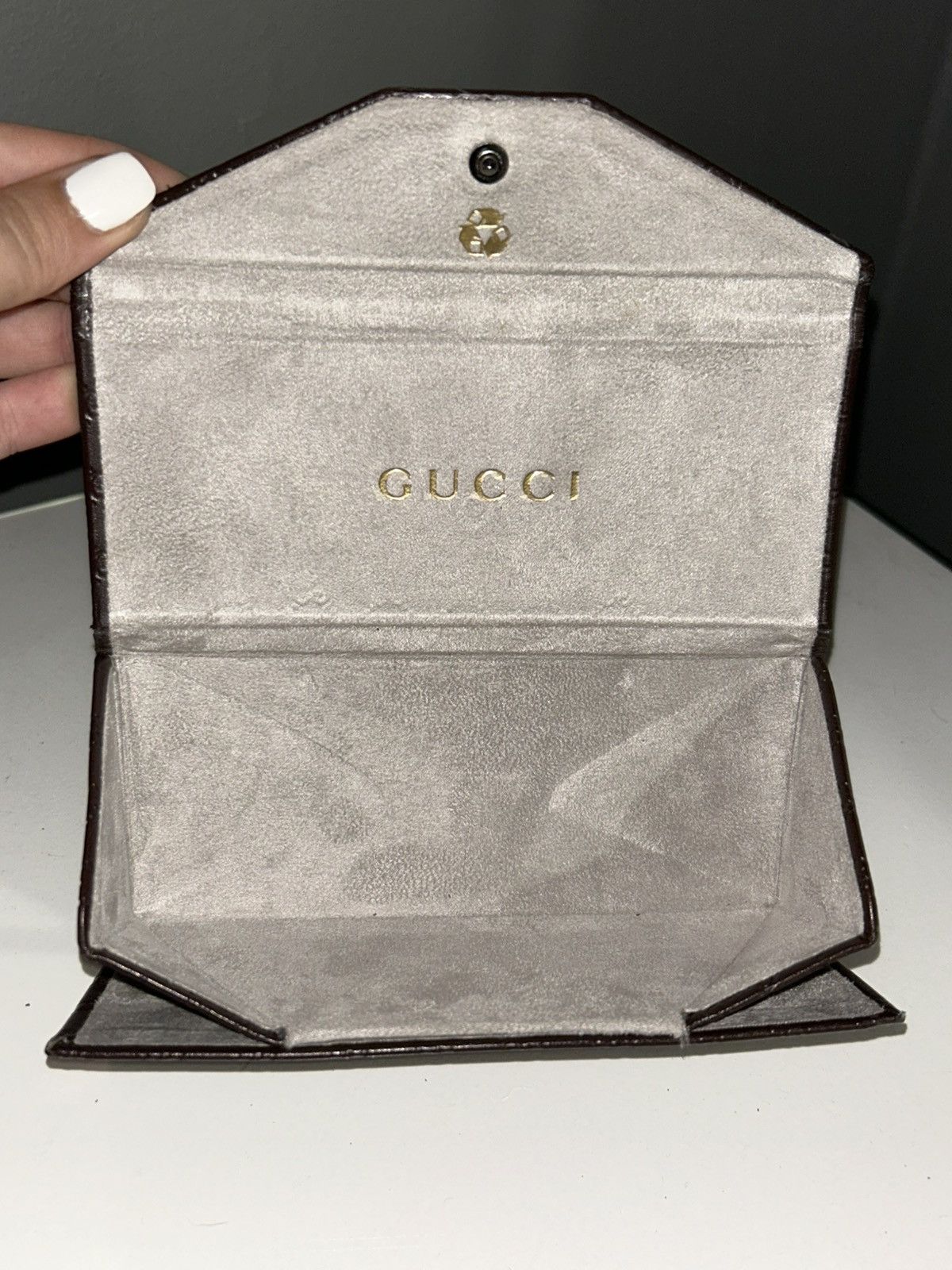 Gucci Gucci Guccissima Chocolate Brown Sunglasses Case Cardholder Size ONE SIZE - 7 Thumbnail