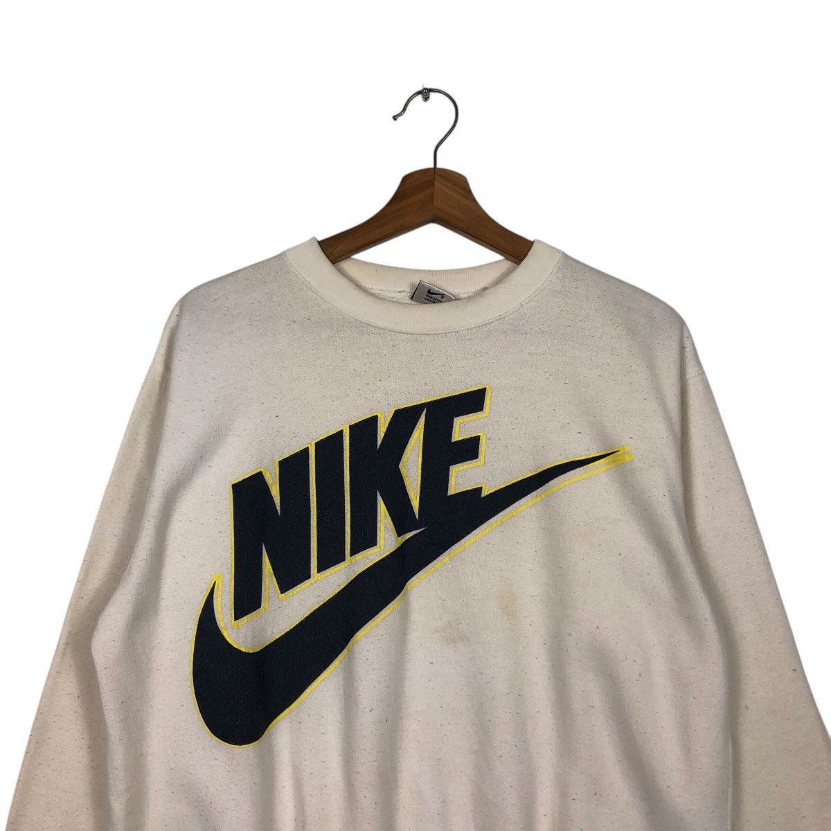 Nike 📌Vintage Nike Big Swoosh Logo Sweatshirt Crewneck Size US S / EU 44-46 / 1 - 4 Thumbnail