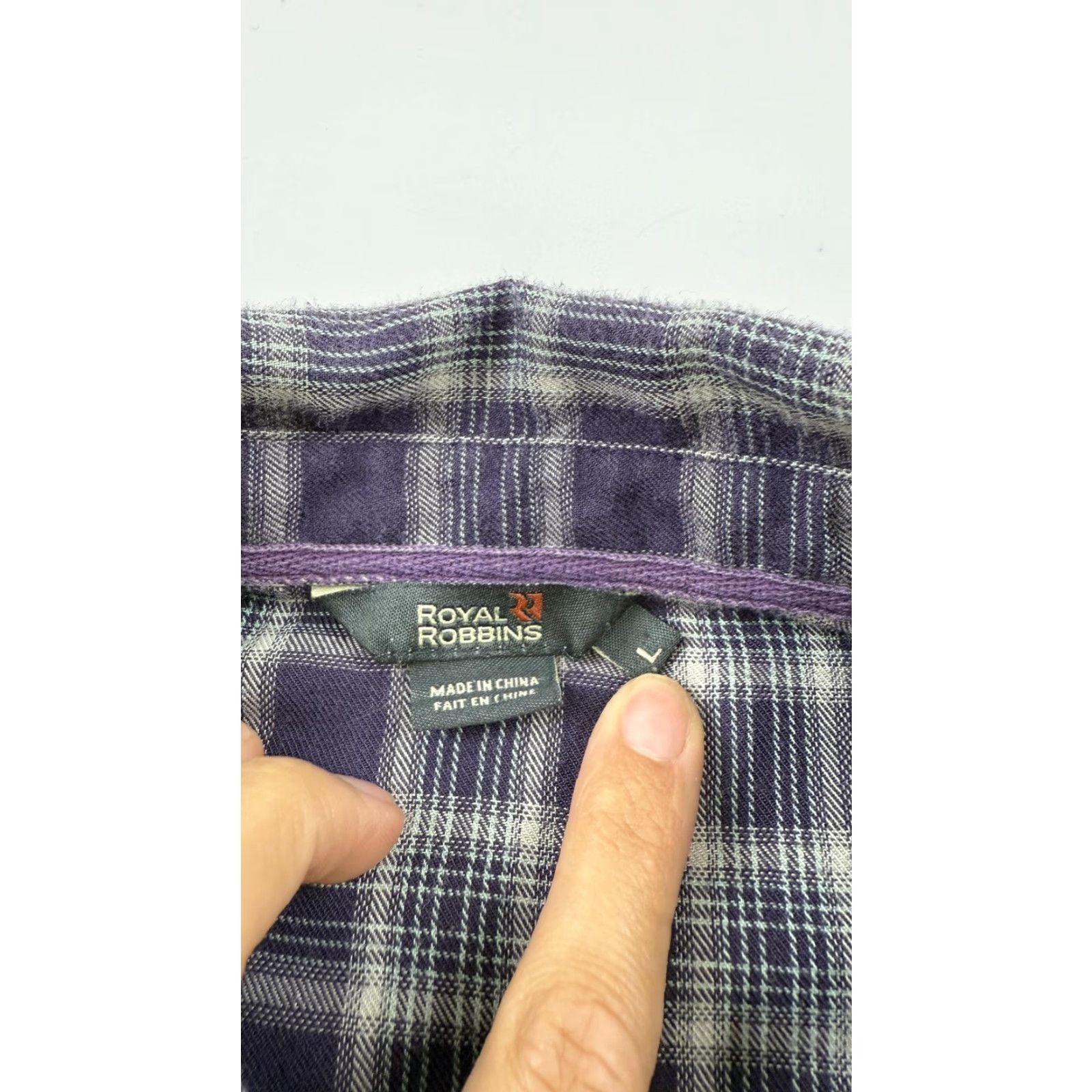 Royal Robbins Royal Robbins Shirt Mens Large Plaid Button Up Outdoor Hiking Flannel Purple Size US L / EU 52-54 / 3 - 5 Thumbnail