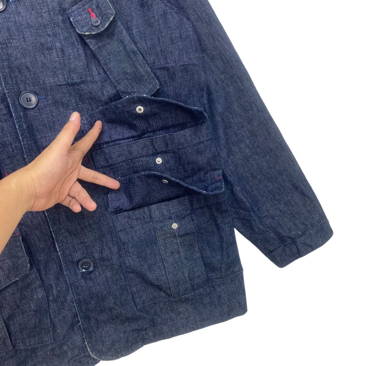 Japanese Brand Japanese Brand 3S Three Styles Distressed Denim Jacket Size US M / EU 48-50 / 2 - 9 Thumbnail