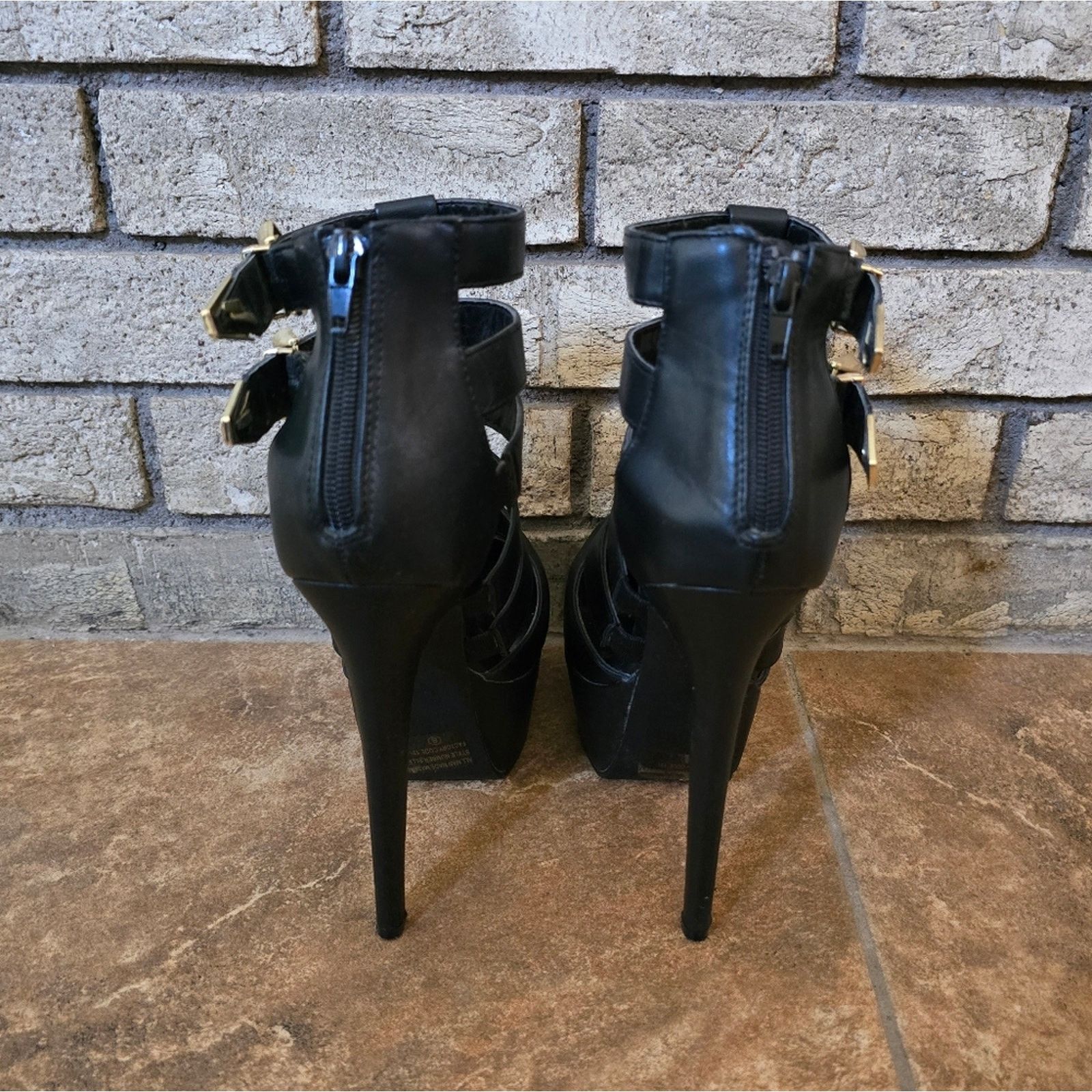 Other Black | CHARLOTTE RUSSE | Elle Buckle Bootie Size US 8 / IT 38 - 4 Thumbnail