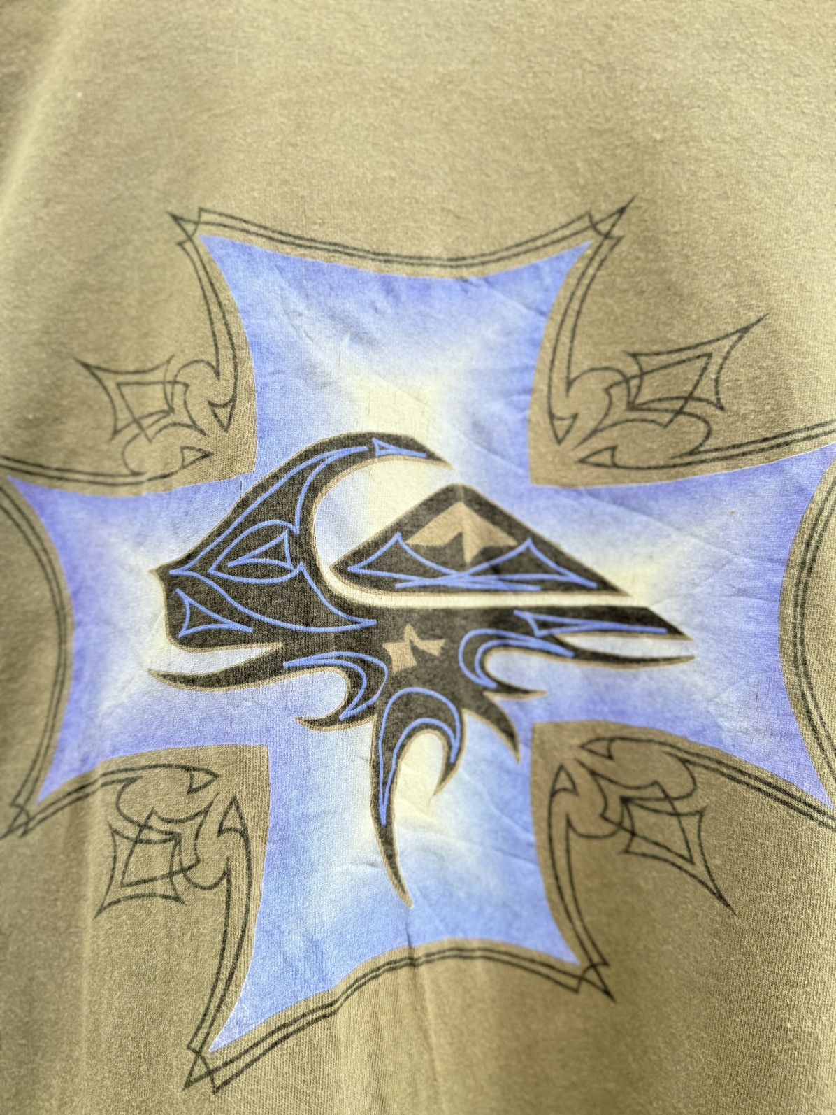West Coast Choppers Thrashed Vintage 90s Quiksilver Surf Rare Logo Sun Faded Tee Size US XL / EU 56 / 4 - 3 Thumbnail