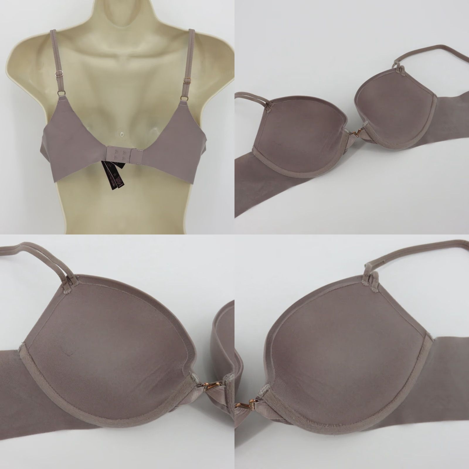 Victoria's Secret Victoria's Secret Bra 34B Push Up Underwire Padded Purple Gray Rhinestone Charm Womens B Cup Size ONE SIZE - 8 Thumbnail