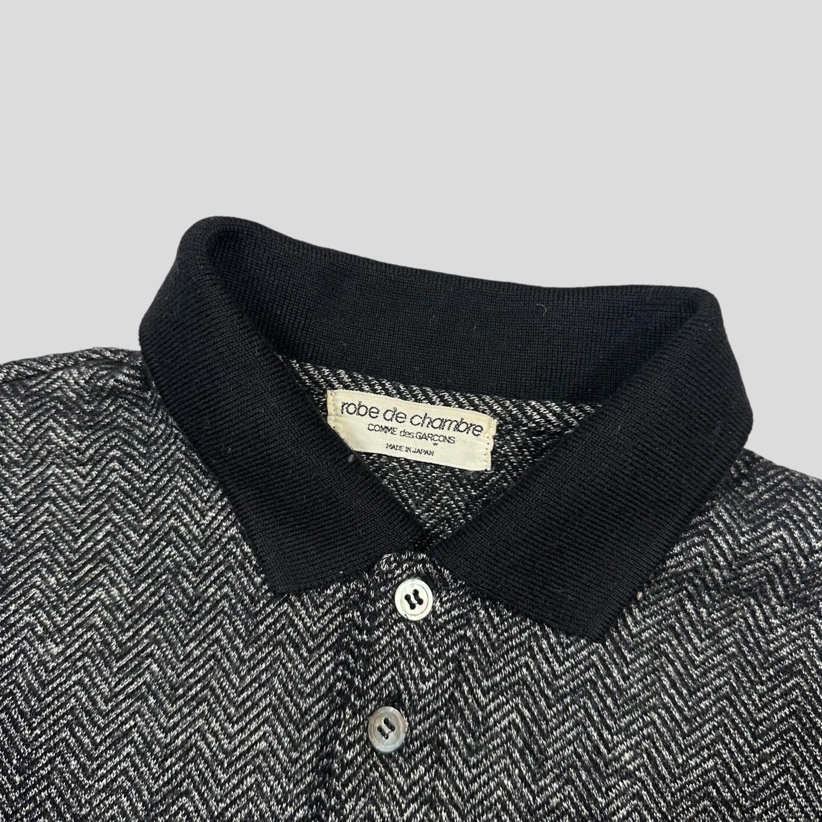 Comme des Garcons CDG 80’s Robe de Chambre Herringone Collared Knit - S Size US S / EU 44-46 / 1 - 3 Thumbnail