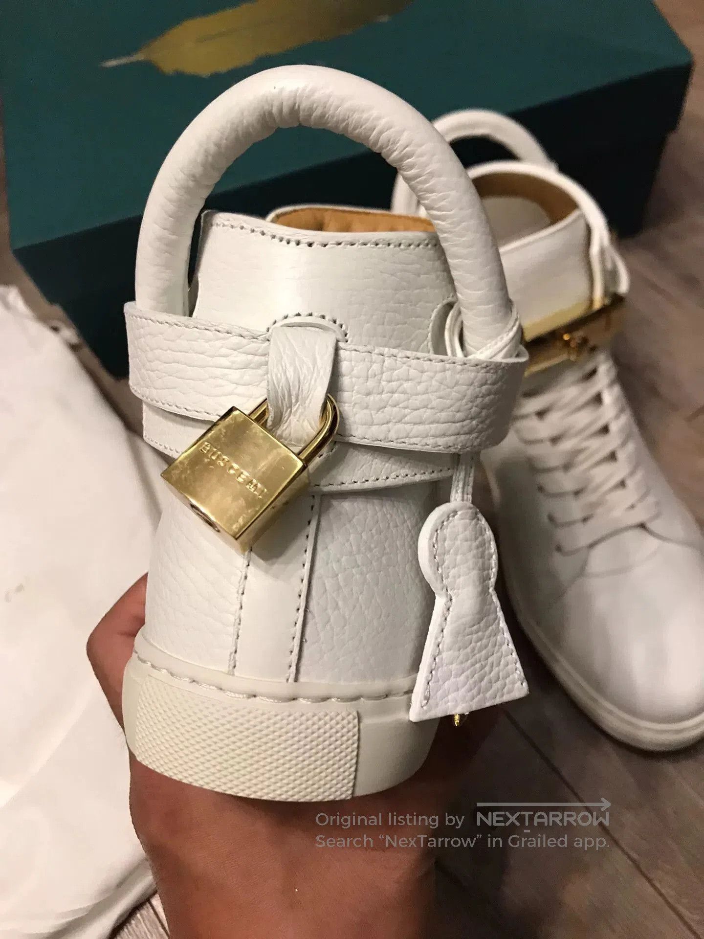 Buscemi Buscemi White High-Top Leather Shoes. Size US 9 / EU 42 - 3 Thumbnail