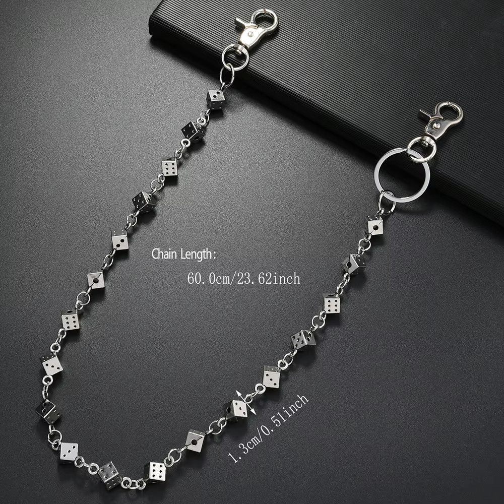 Jewelry Rock Fashion Dice Pants Chain Size ONE SIZE - 4 Thumbnail