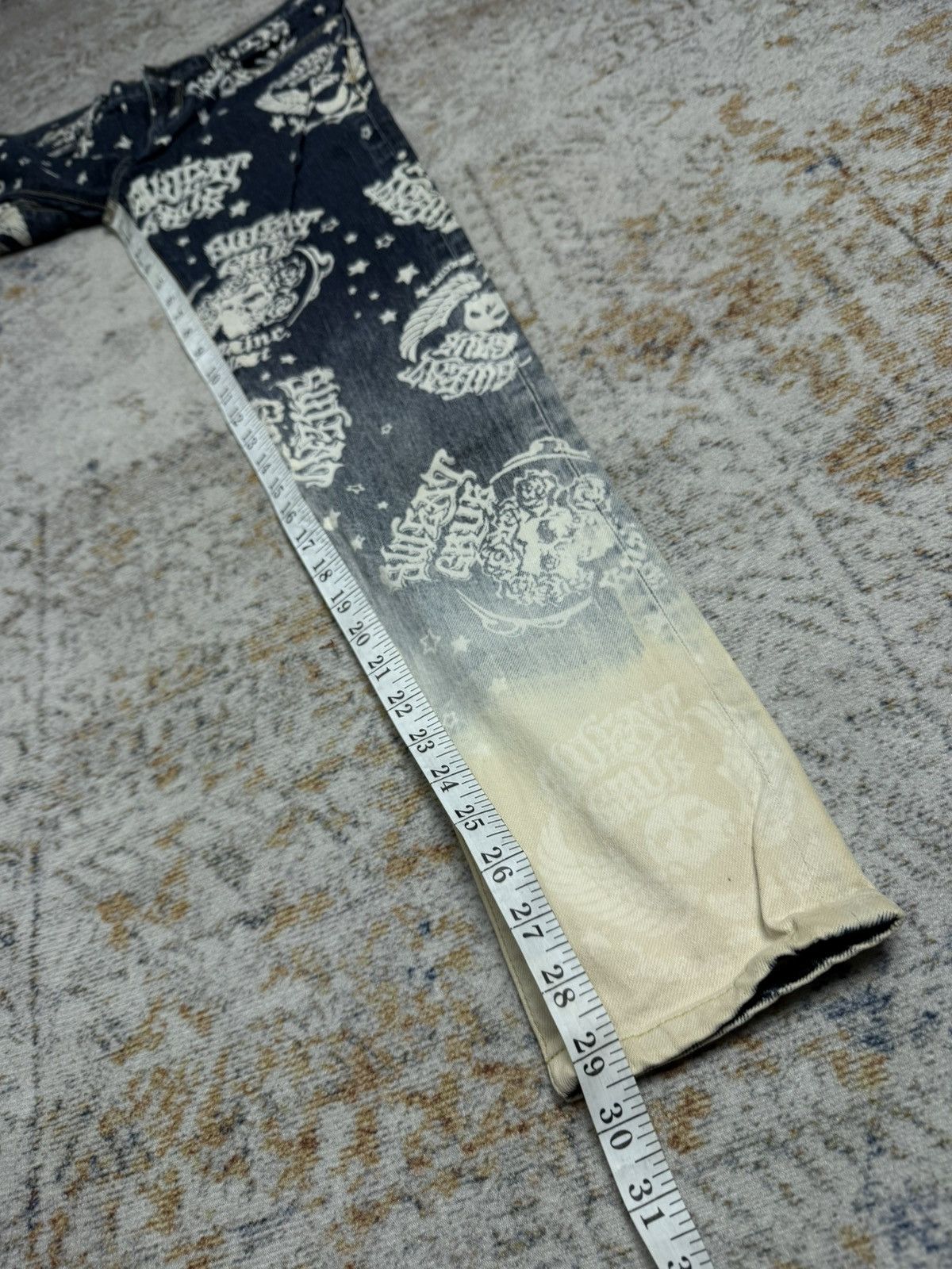 Tornado Mart Rna sweat skull art y2k denim pants Size US 29 - 14 Thumbnail