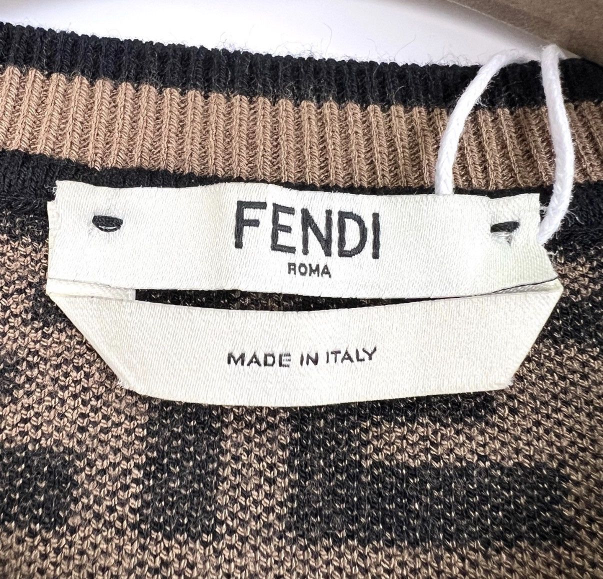 Fendi Fendi Brown Crew Neck Short Sleeve KnitK12 Size US XXS / EU 40 - 4 Thumbnail