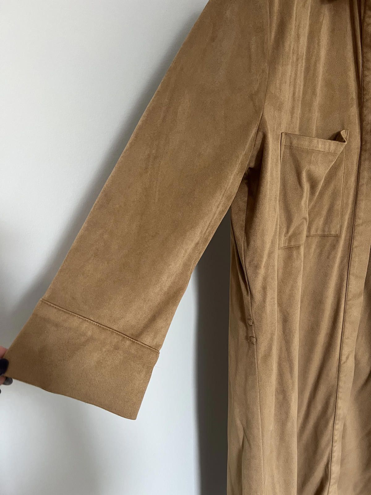 Other Tyler Boe Tan Faux Suede Button-Down Shirt Dress - Medium Size M / US 6-8 / IT 42-44 - 4 Thumbnail