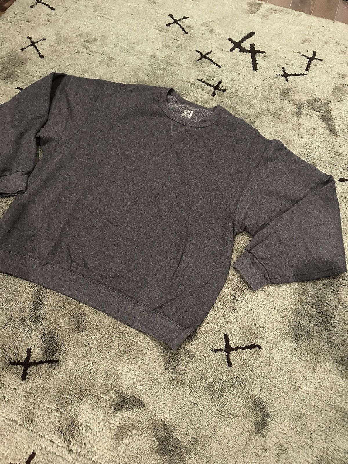 Fruit Of The Loom × Vintage Vintage Fruit Of The Loom Dark Grey Blank Sweatshirt Size US L / EU 52-54 / 3 - 2 Thumbnail
