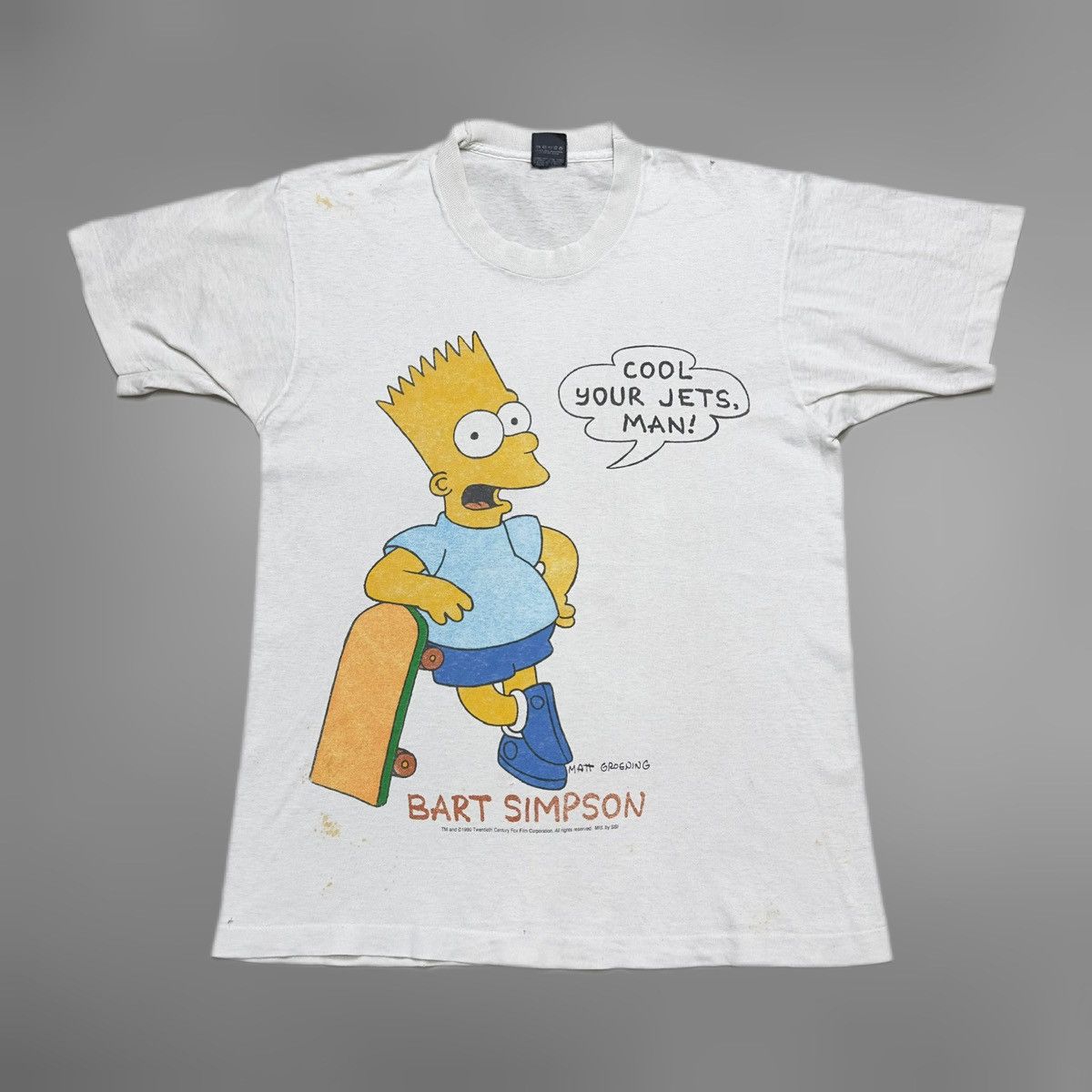 The Simpsons Vintage thrashed distressed THE SIMPSONS 1990 bart t-shirt Size US XL / EU 56 / 4 - 1 Thumbnail