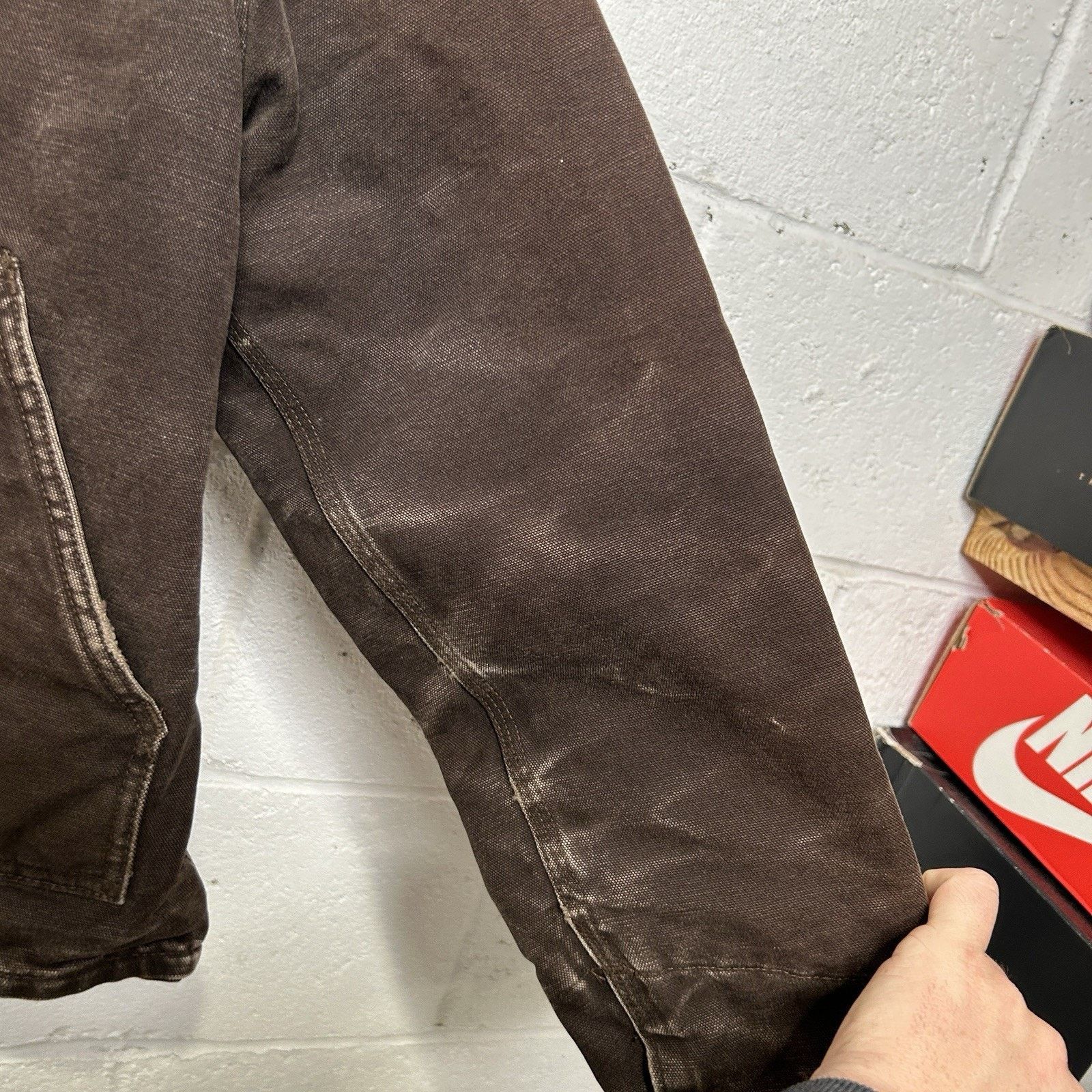 Carhartt Vintage Carhartt Sherpa-Lined Jacket “Dark Brown” WJ022 DKB Size L / US 10 / IT 46 - 4 Thumbnail