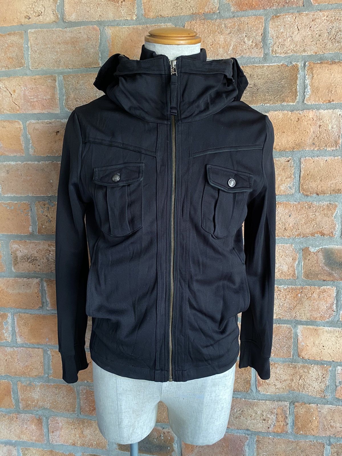 Other Crazy Devil Black Punk Zip Hoodie Jacket with Front Pockets. Size US S / EU 44-46 / 1 - 10 Thumbnail