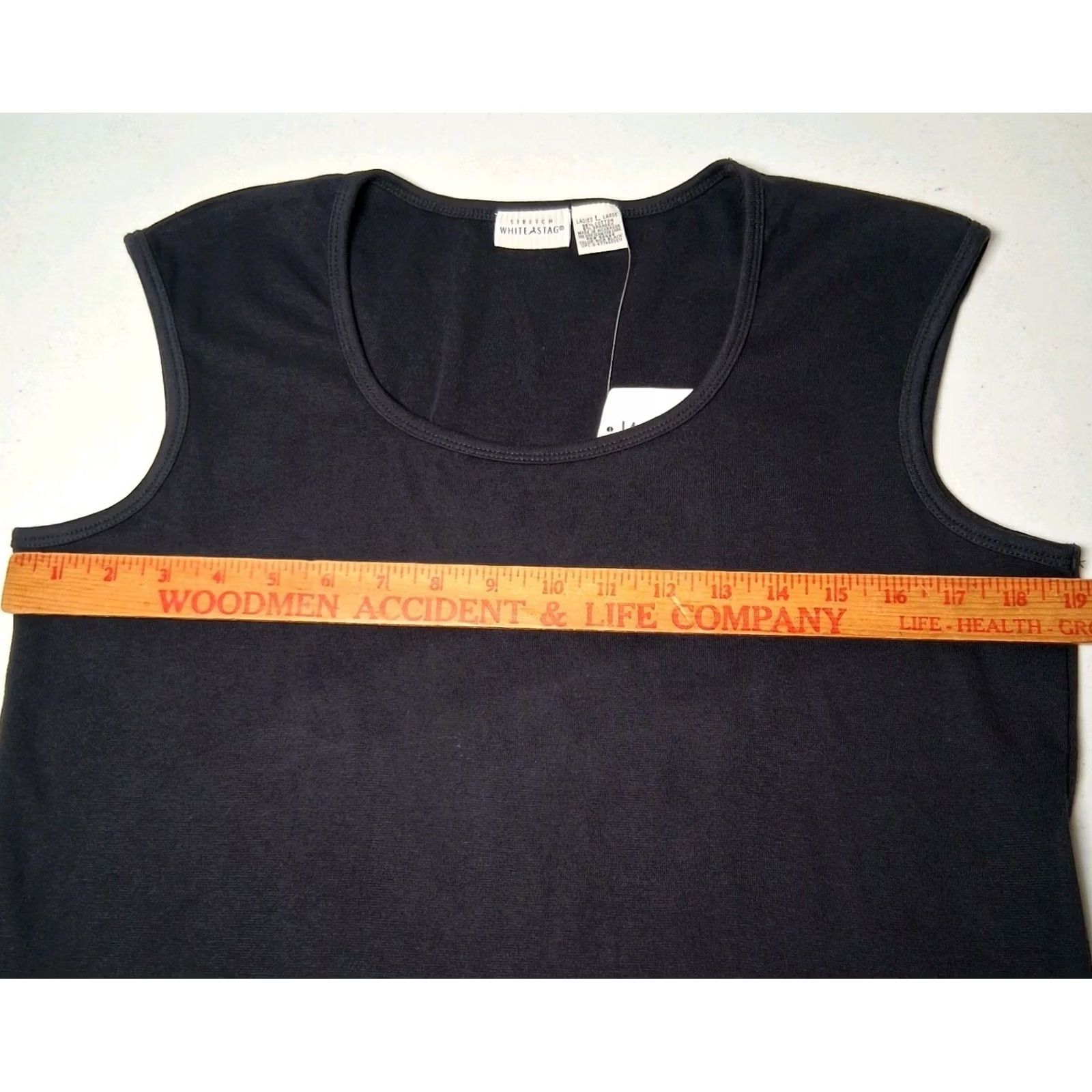 Vintage VINTAGE White Stag Tank Top L Black Sleeveless Shirt NOS Y2K Retro Classic Size L / US 10 / IT 46 - 3 Thumbnail