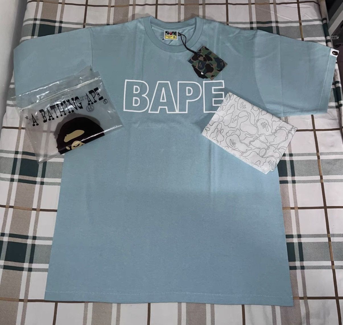 Bape BAPE OG Nigo era sky blue short-sleeve tee Size US XL / EU 56 / 4 - 1 Thumbnail