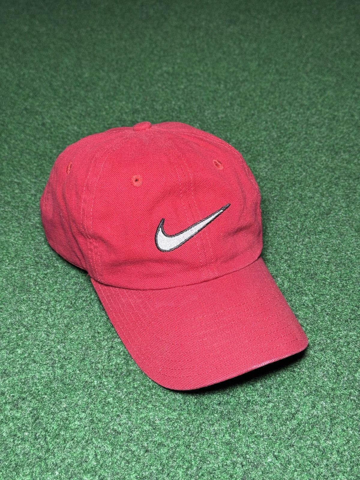 Nike Vintage Nike 90s Swoosh Check Strapback Baseball Cap Hat Size ONE SIZE - 1 Thumbnail