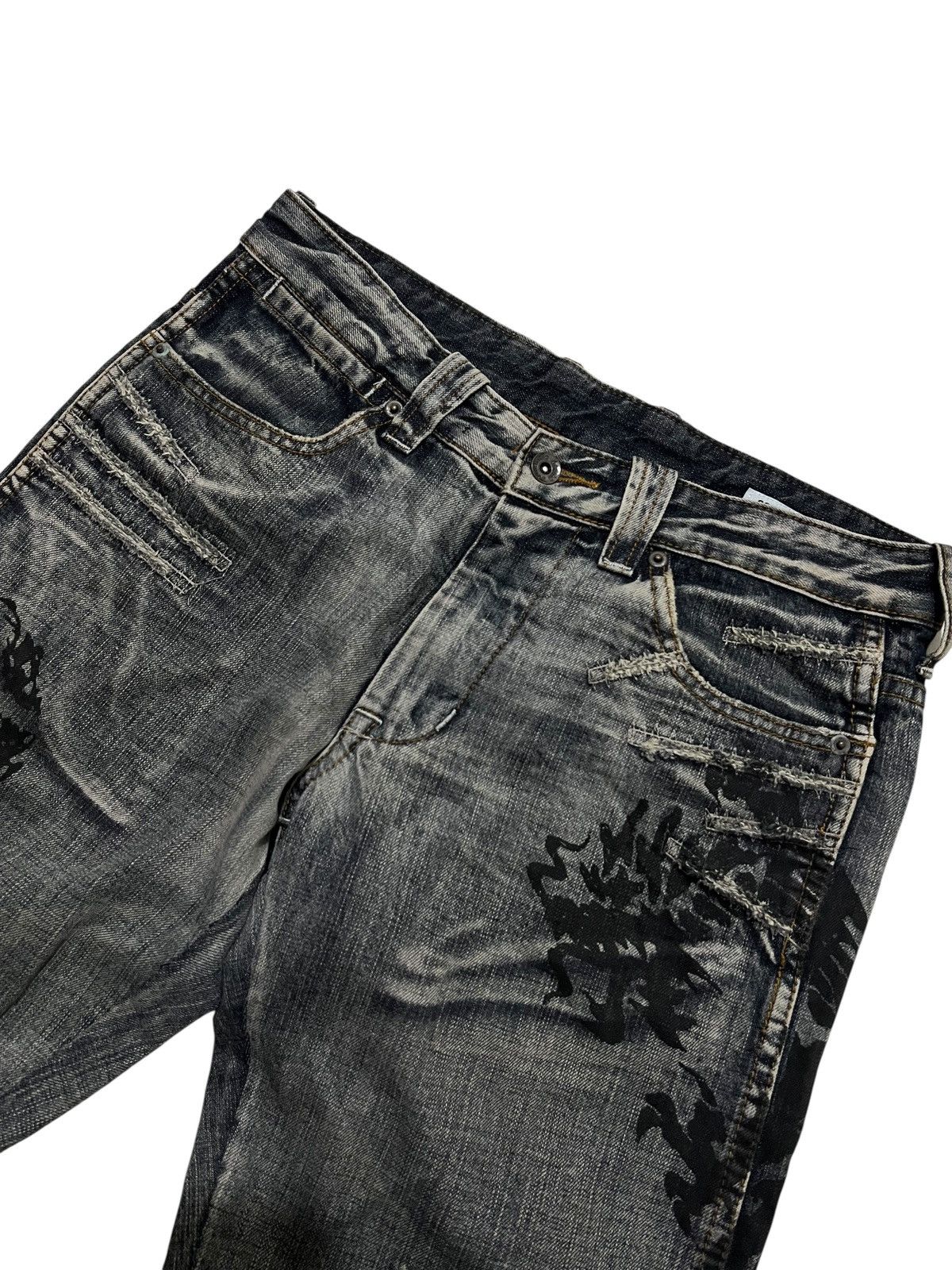If Six Was Nine Semantic design tattoos washed flared pants Size US 30 / EU 46 - 11 Thumbnail