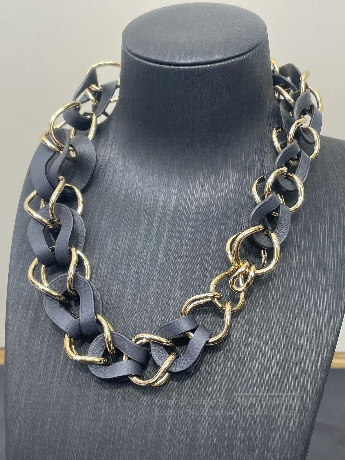 Hermes Hermes Leather Chain Necklace. Size ONE SIZE - 5 Thumbnail