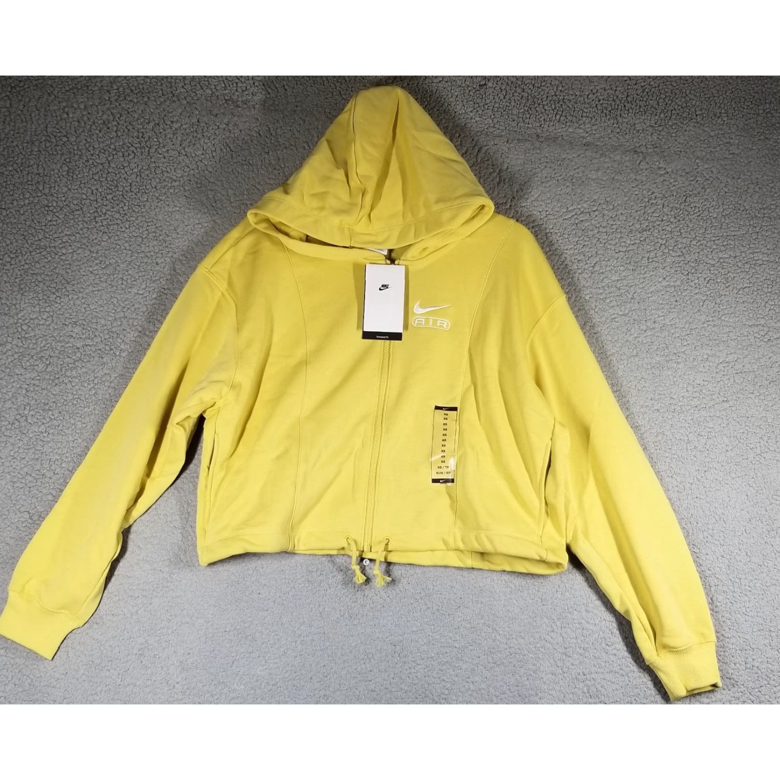 Nike Nike Womens XS Hoodie French Terry Oversized Full-Zip Yellow 90s Style Size XS / US 0-2 / IT 36-38 - 2 Thumbnail