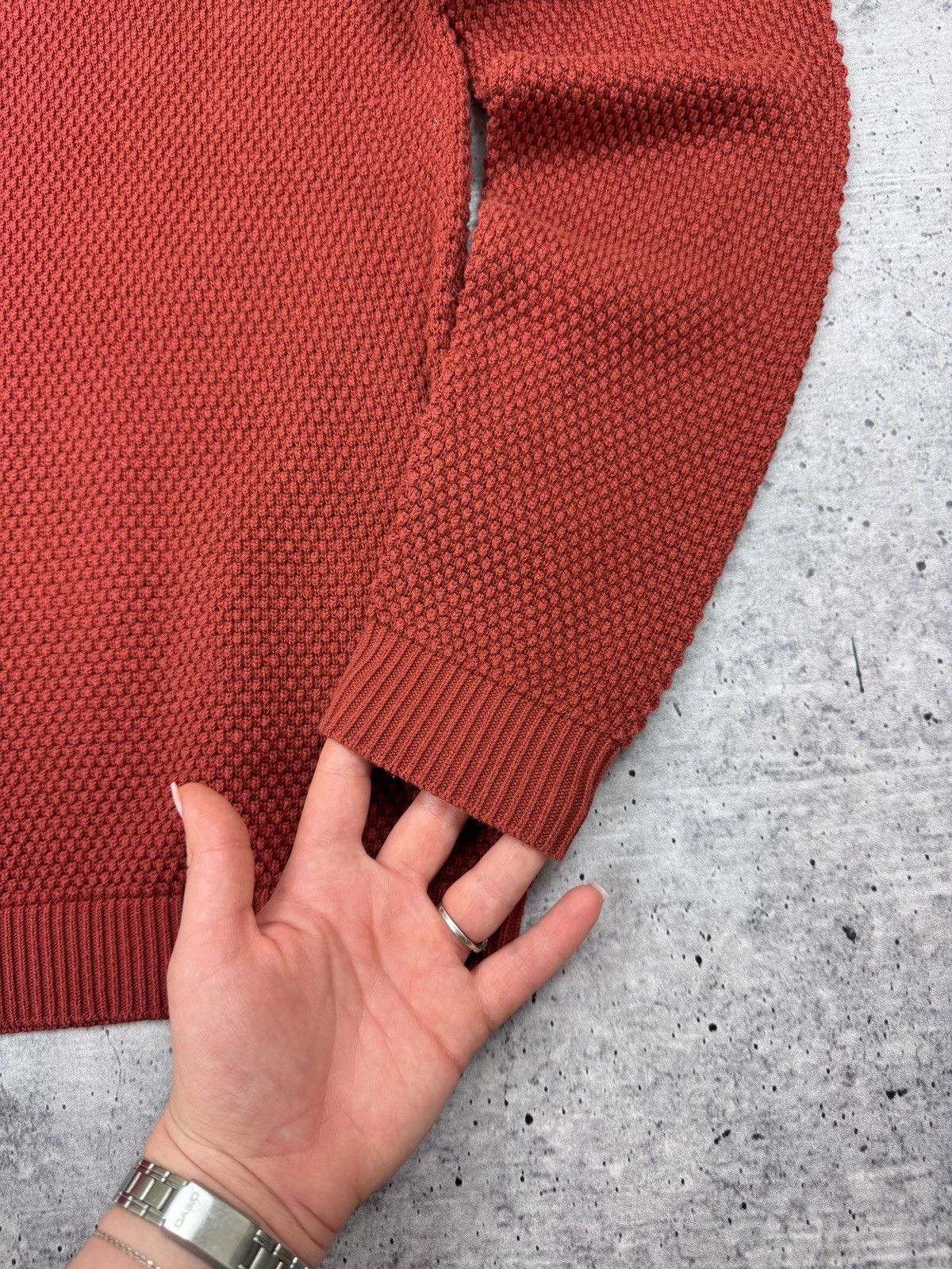 Brunello Cucinelli Brunello Cucinelli Italian Red Knit Sweater Sweatshirt Men L Size US L / EU 52-54 / 3 - 6 Thumbnail