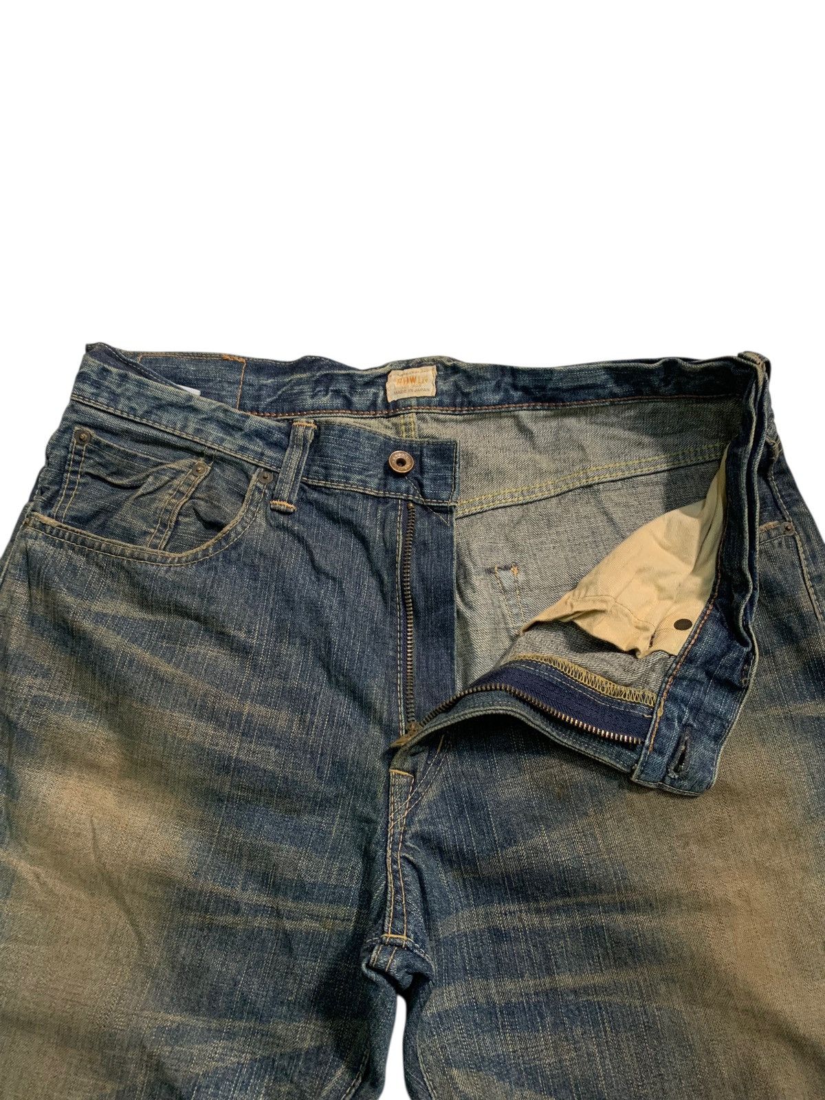Kapital VINTAGE EDWIN 505Z BAGGY SELVEDGE RUSTY DISTRESSED DENIM Size US 35 - 16 Thumbnail