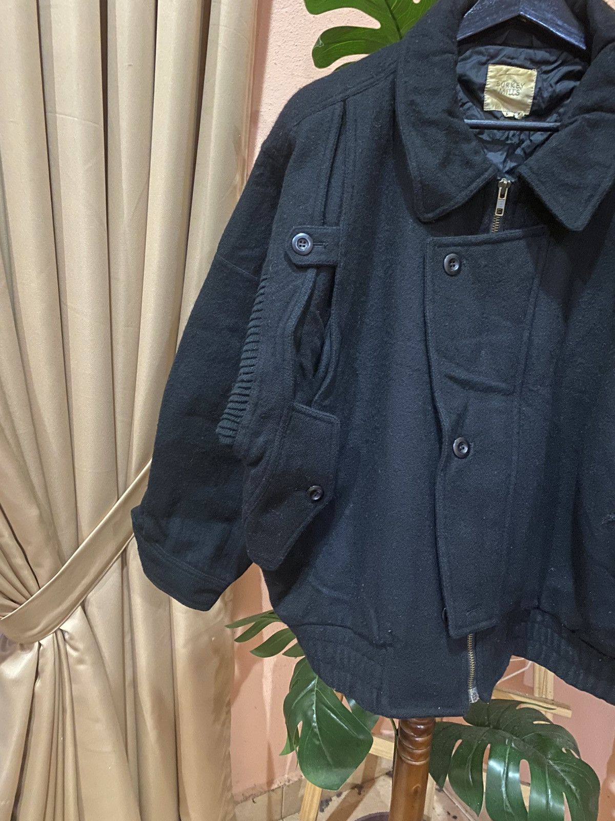 If Six Was Nine Vintage Burkey Mills Black Wool Bomber Military-Inspired Size US L / EU 52-54 / 3 - 4 Thumbnail