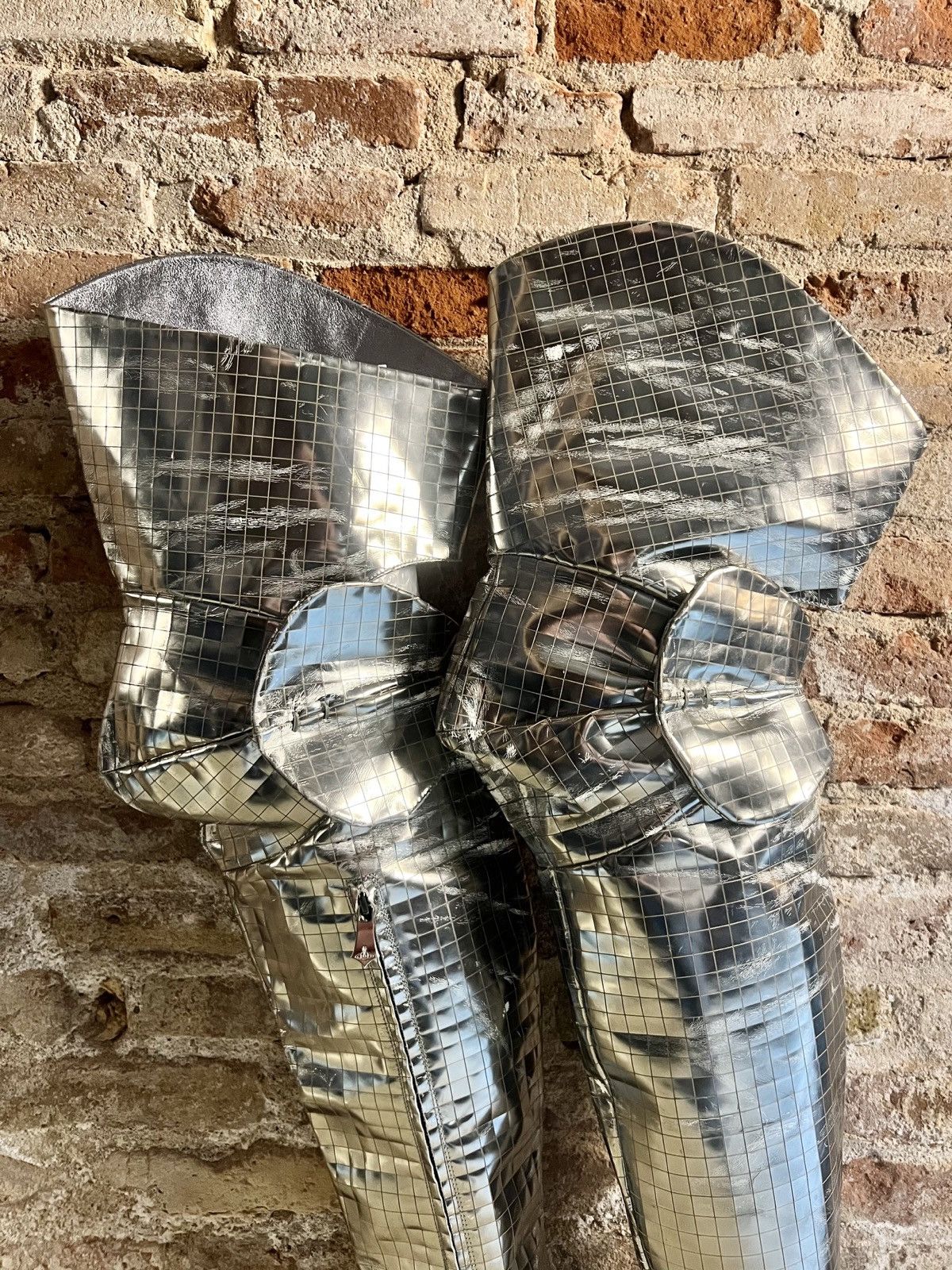 Vivienne Westwood A/W 2010 ARTICULATED LEATHER OTK “ARMOR” BOOTS Size US 9 / IT 39 - 8 Thumbnail
