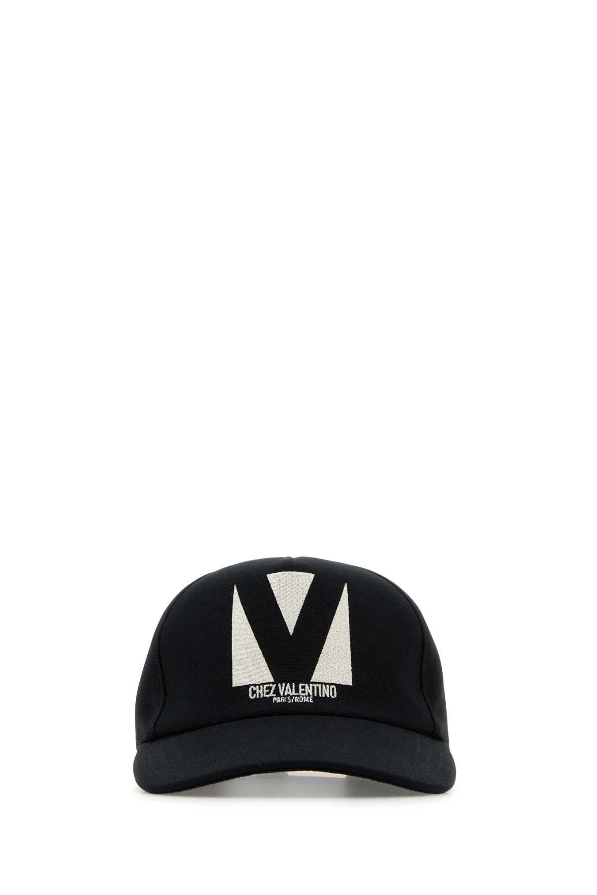 Valentino Black Cotton Baseball Cap Size ONE SIZE - 1 Thumbnail