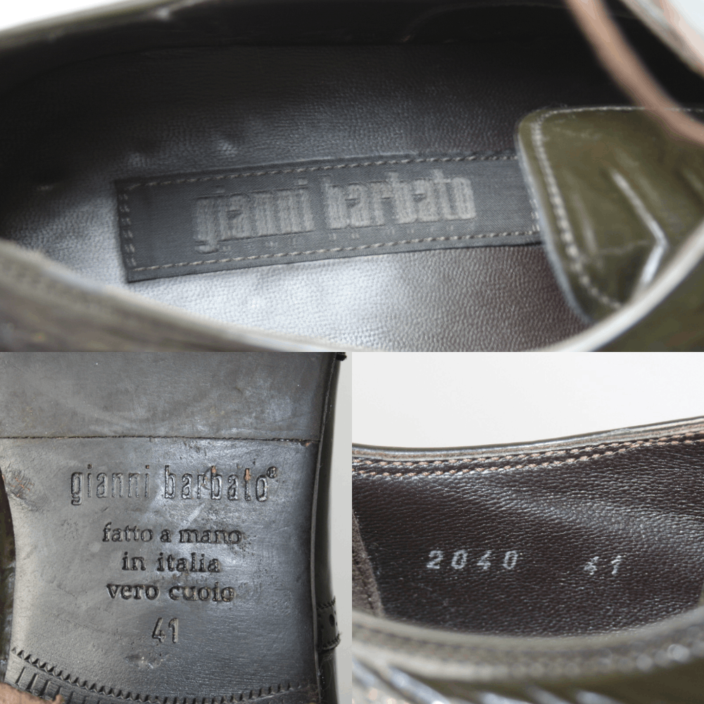 Gianni Barbato Patent Leather Derby Shoes Size US 8 / EU 41 - 9 Thumbnail