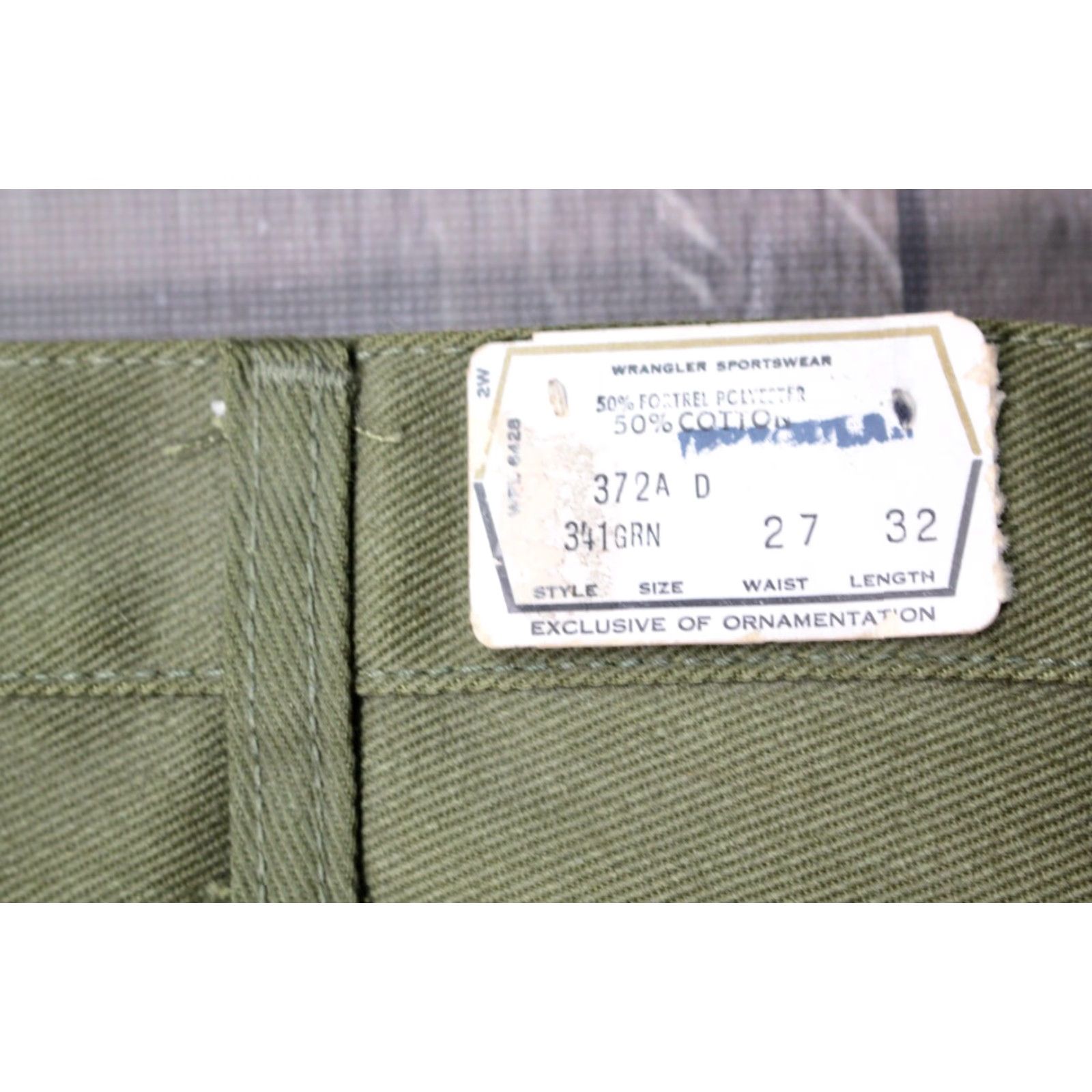 Wrangler VINTAGE Wrangler Pants Men's 60s 60s Jeans Cotton Polyester Green 27x32 Regular Inseam 32 Mens Wrangler Sportswear 1960s NOS Size US 27 - 6 Thumbnail